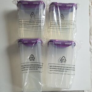 Purple Lid Storage Containers